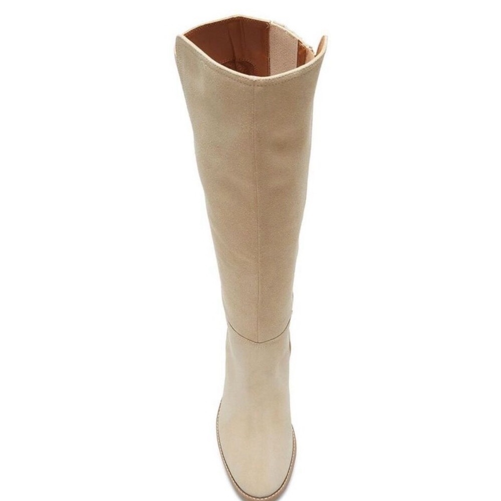 Bonnay  Lucky Brand Ash-Wood Color. Knee-High Wood Heel Boots 9.5 NWT - Picture 3 of 3